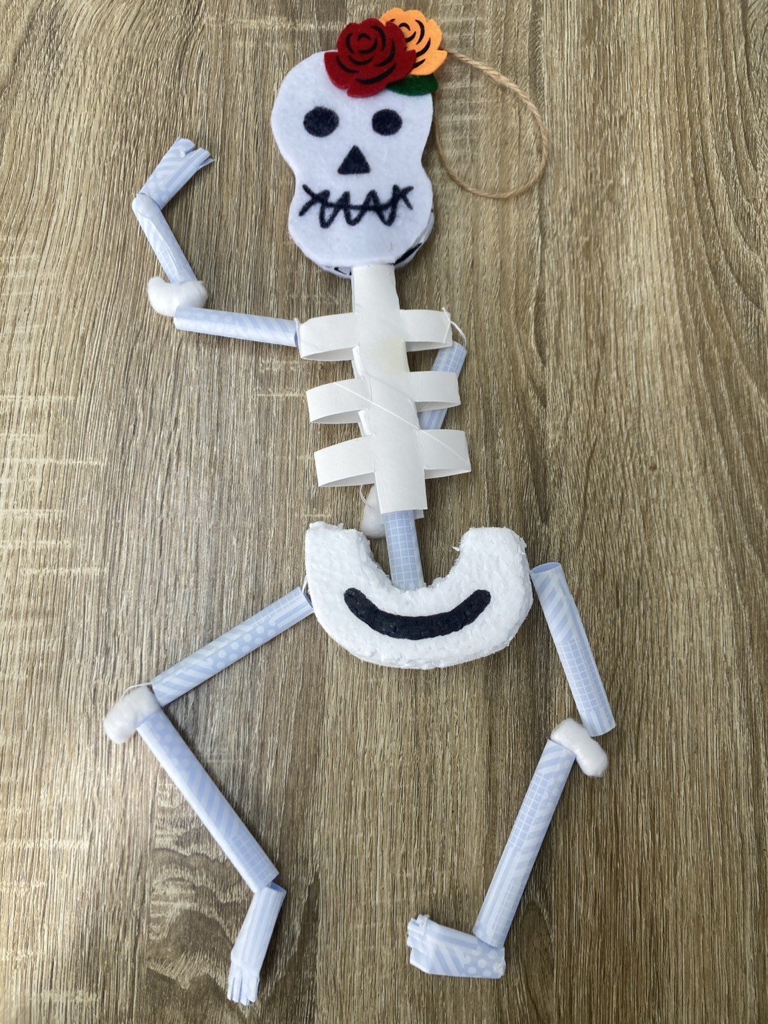 ハロウィンのガイコツの飾り