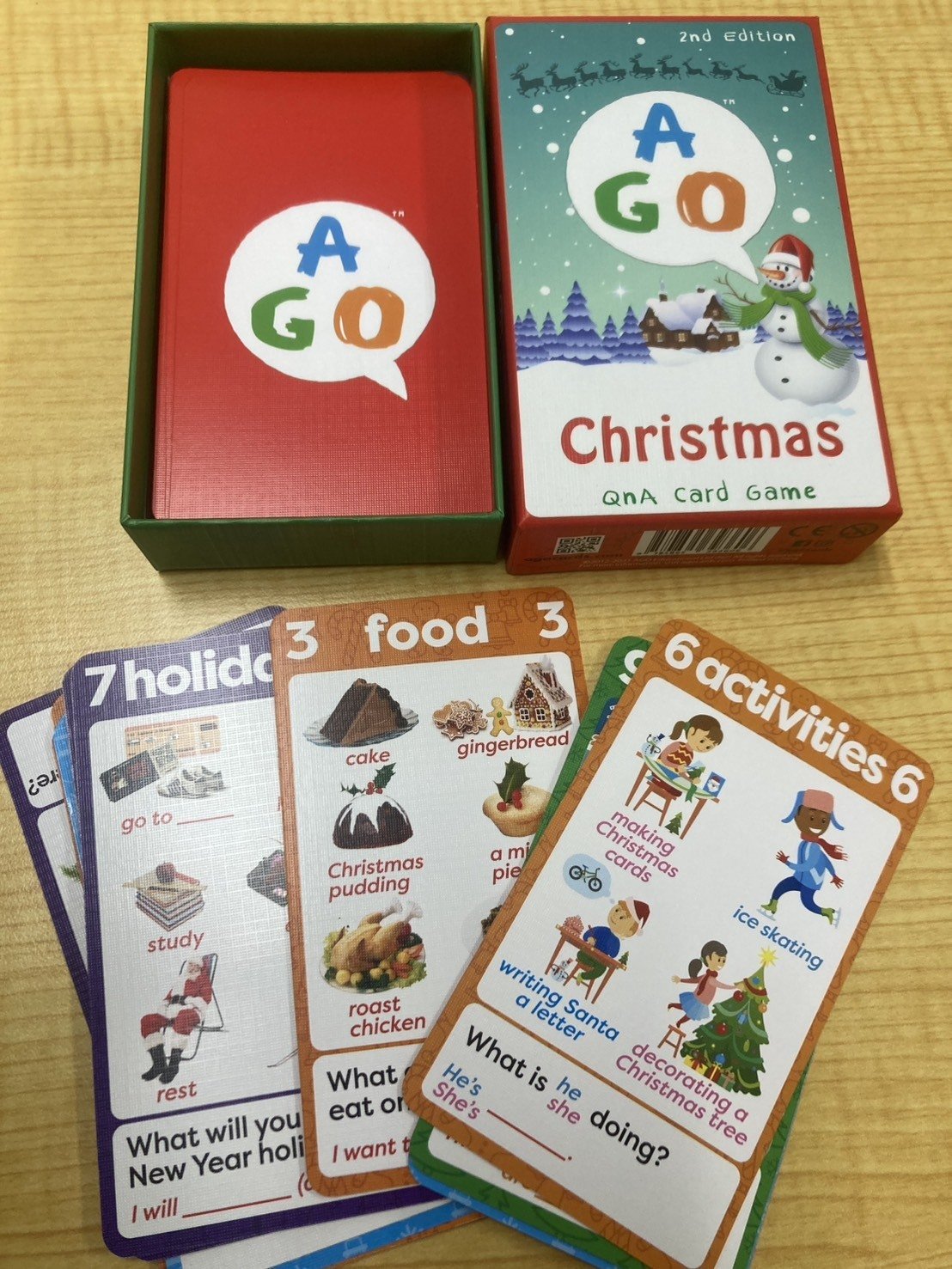 クリスマスのカードゲームのカード